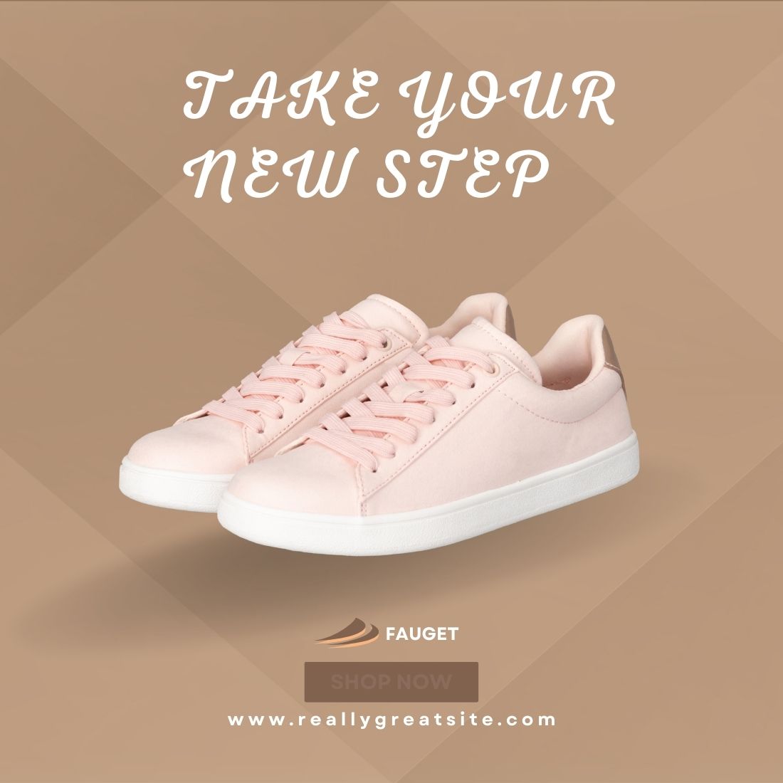 Simple ad template for shoes industry.