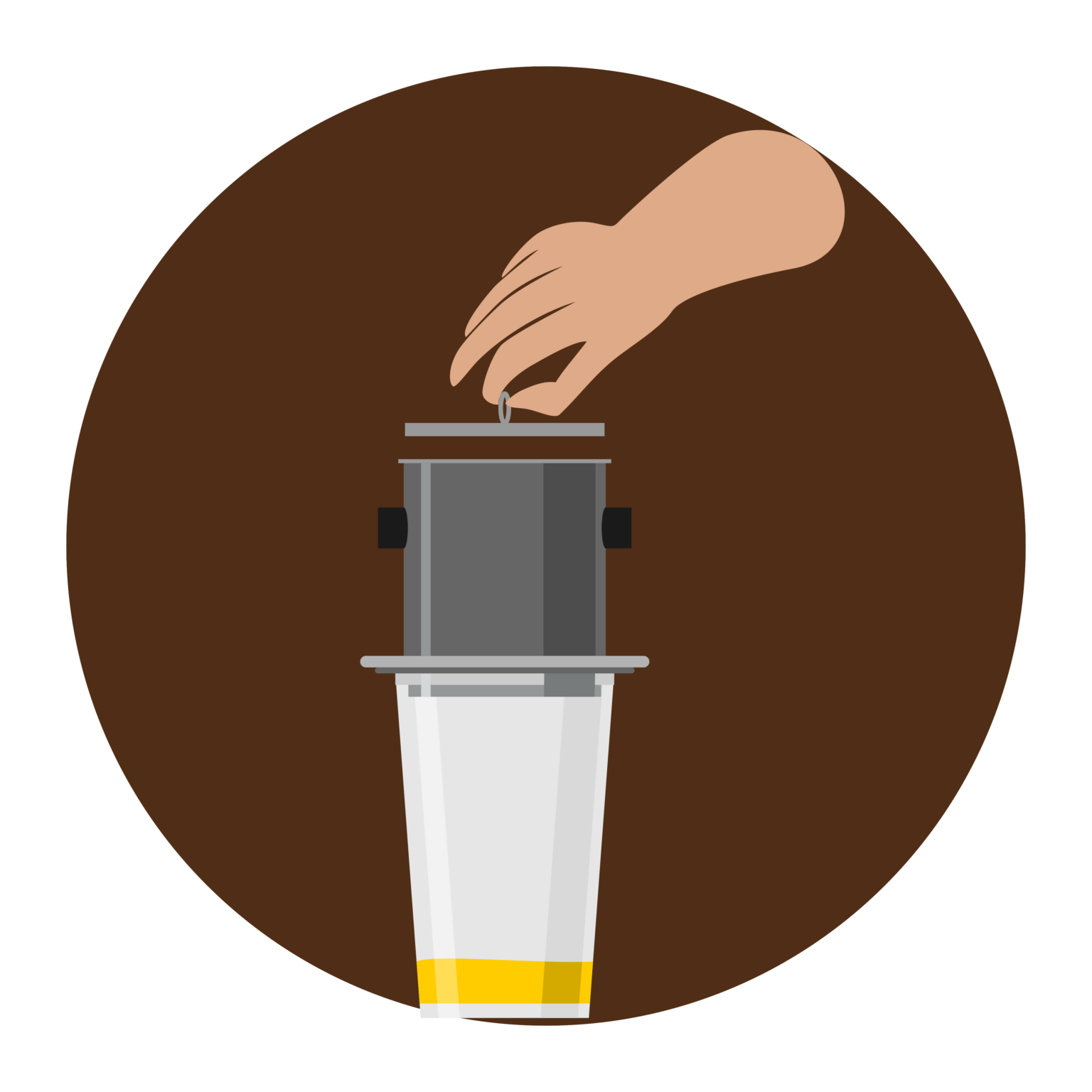 Vietnamese Coffee Drip Instruction Vector Illustration Icons Set