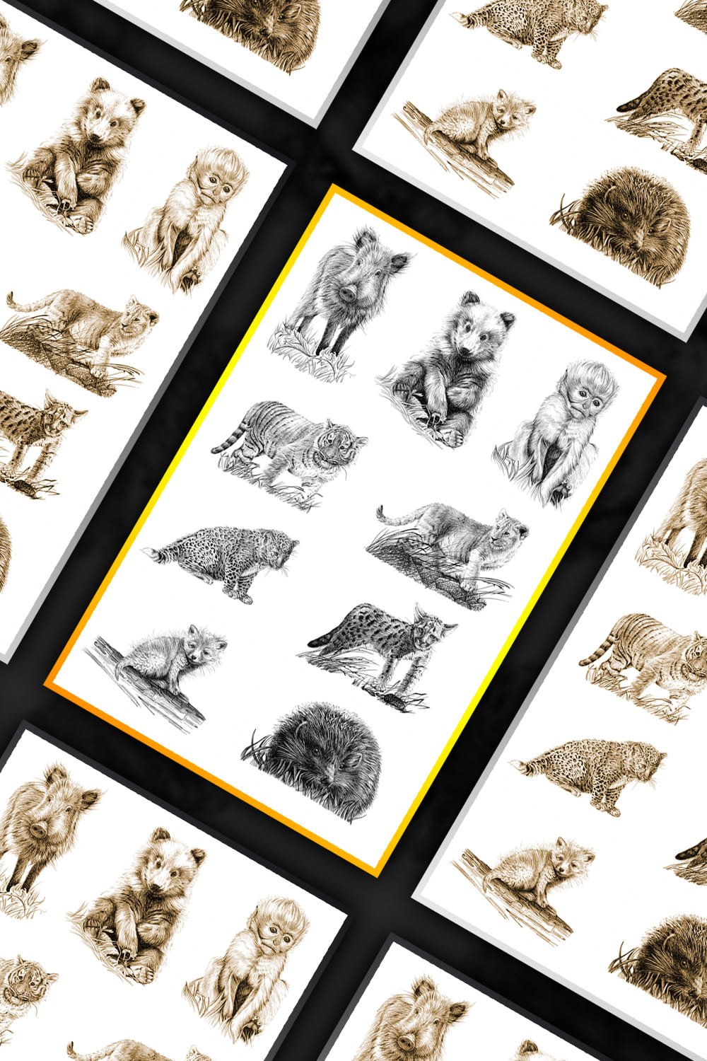Set Of Nine Baby Animals - Pinterest.