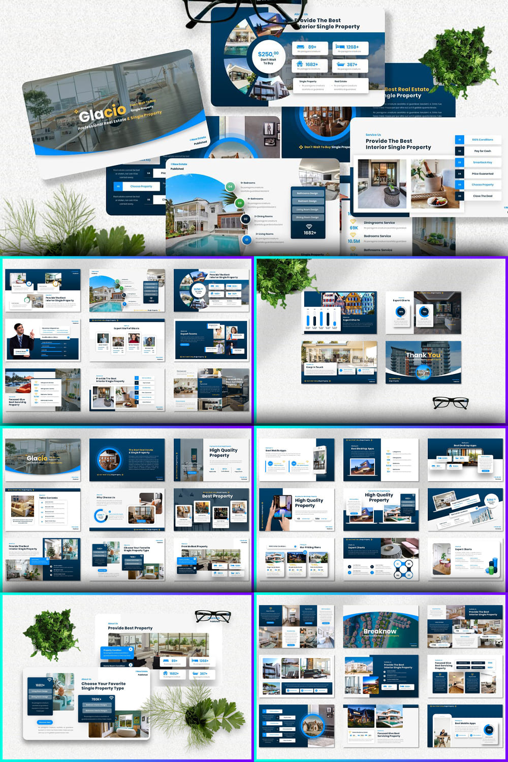 Glacio - Real Estate Google Slide pinterest image preview.