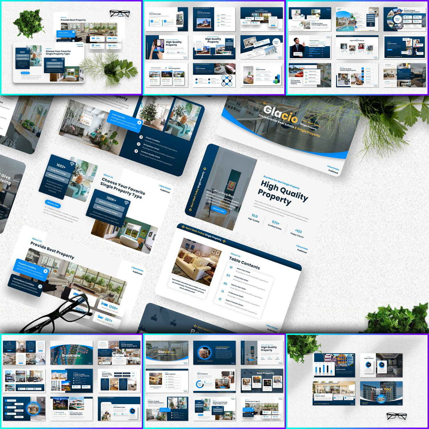 Glacio - Real Estate Powerpoint main image preview.