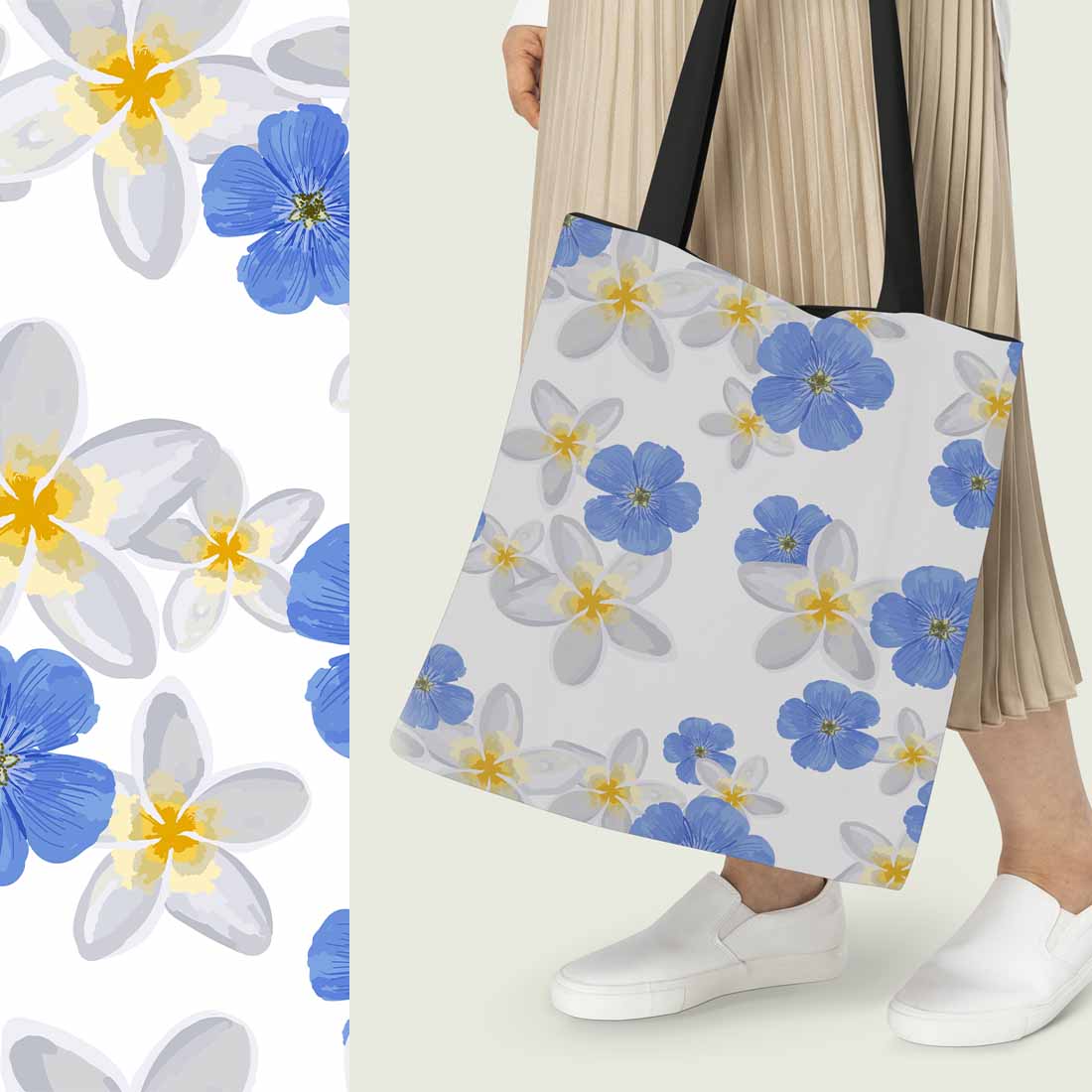 Picture of a bag with gorgeous flower patterns.