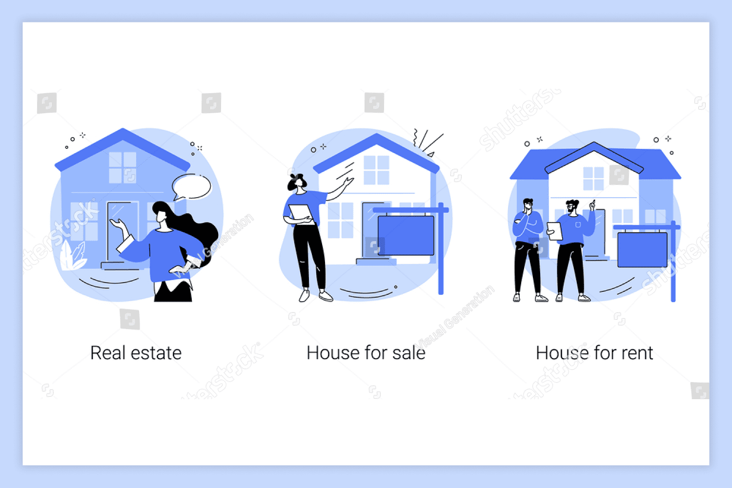 67 real estate services abstract concept vector illustration set 660