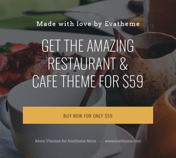 Get the amazing restaurant and cafe theme.