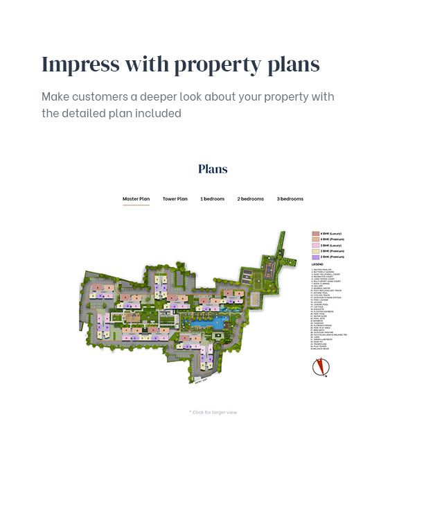 Impress with property plans.