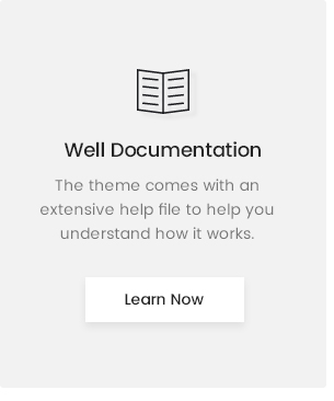 Black lettering "Well Documentaton", icon of book and white button on a gray background.