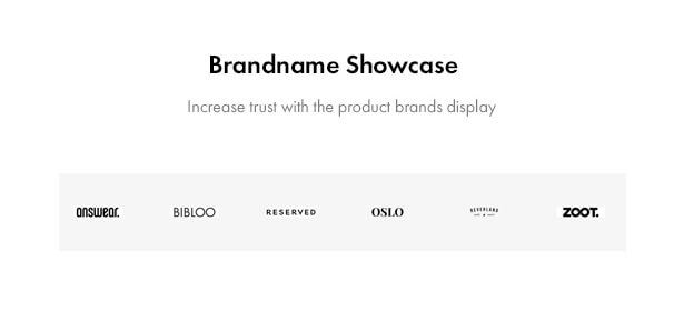 Brandname showcase on a white background.