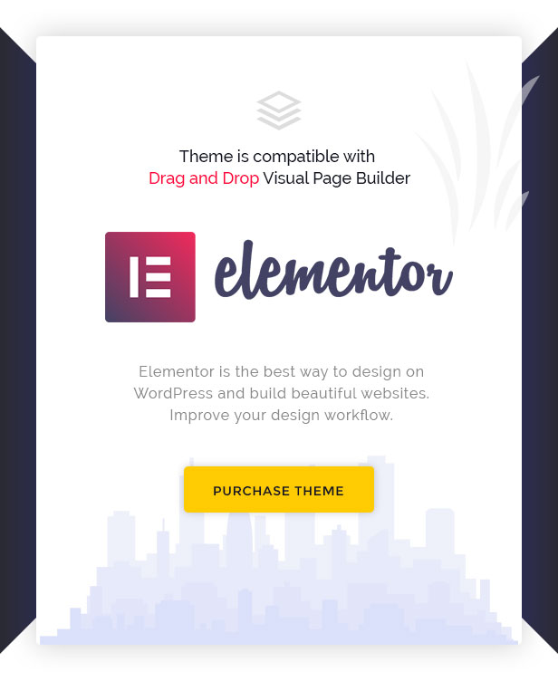 Title "Elementor" and text sections on a white background.
