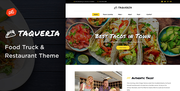 Simple and understandable theme for restaurant business.