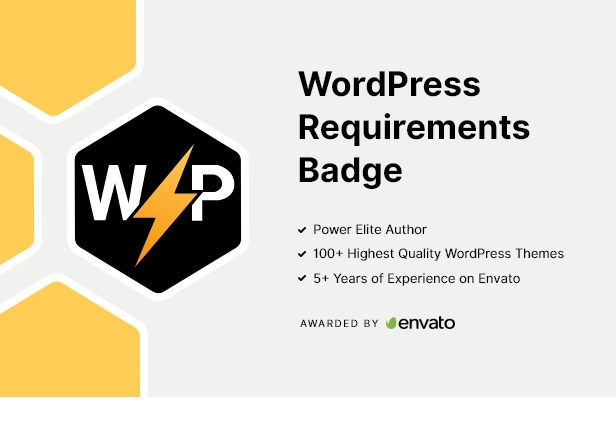 WordPress requirements badge.