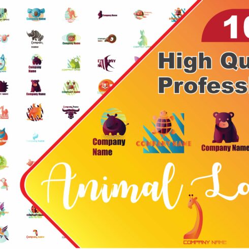 100X Animal Logo Illustrations.