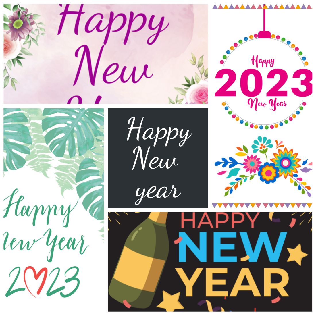 Attractive New Year Cards Design cover image.