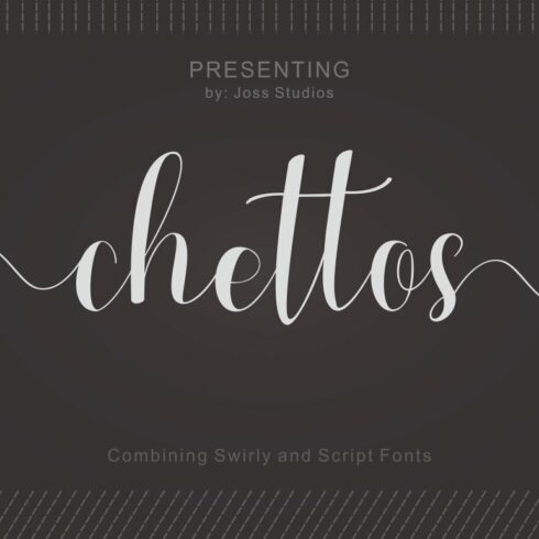 White lettering "Chettos" on a dark gray background.