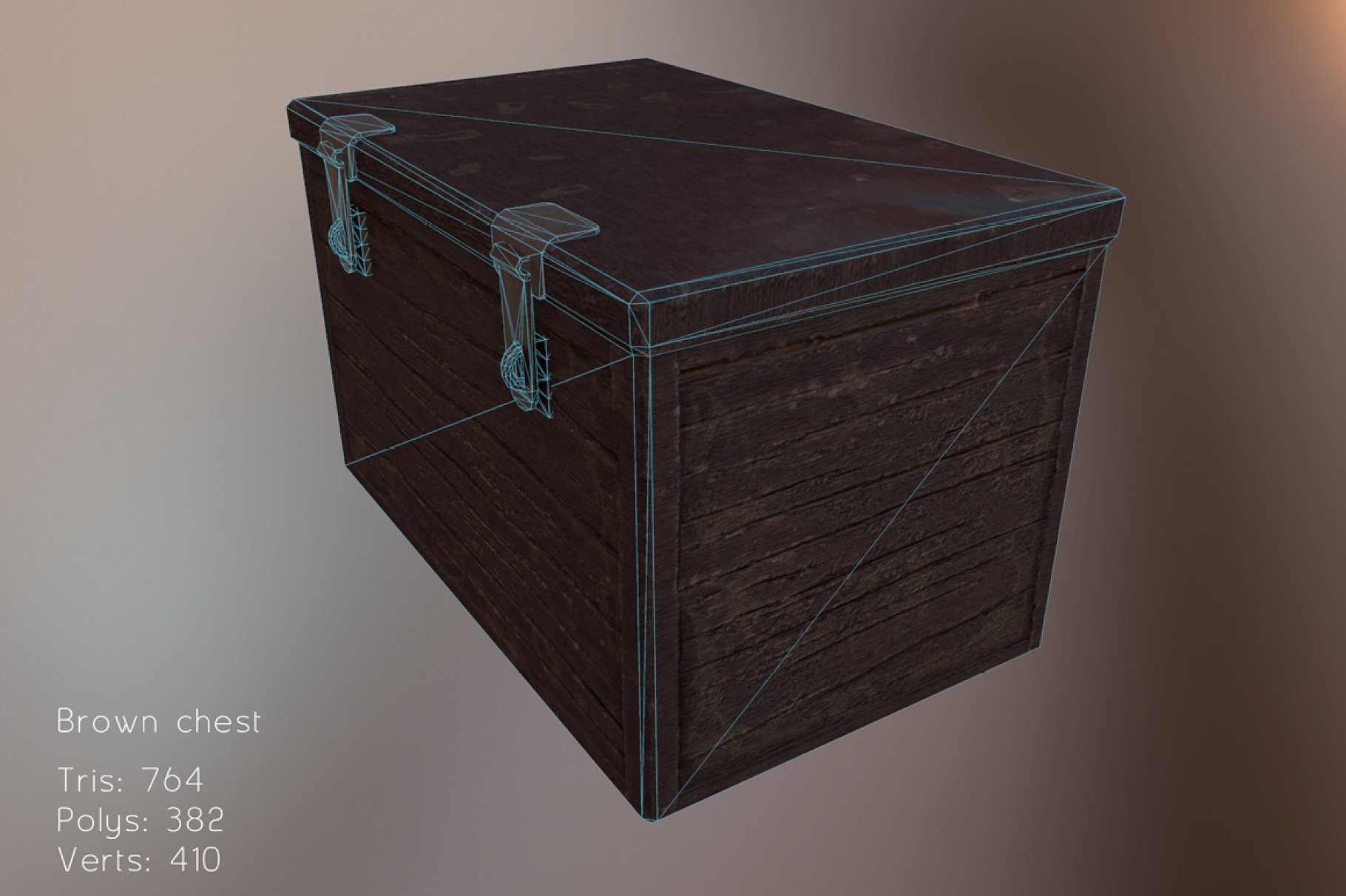 Graphic mockup of brown chest.