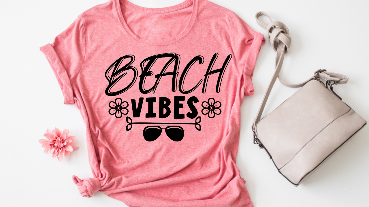 T-shirt Beach Vibes Design preview image.