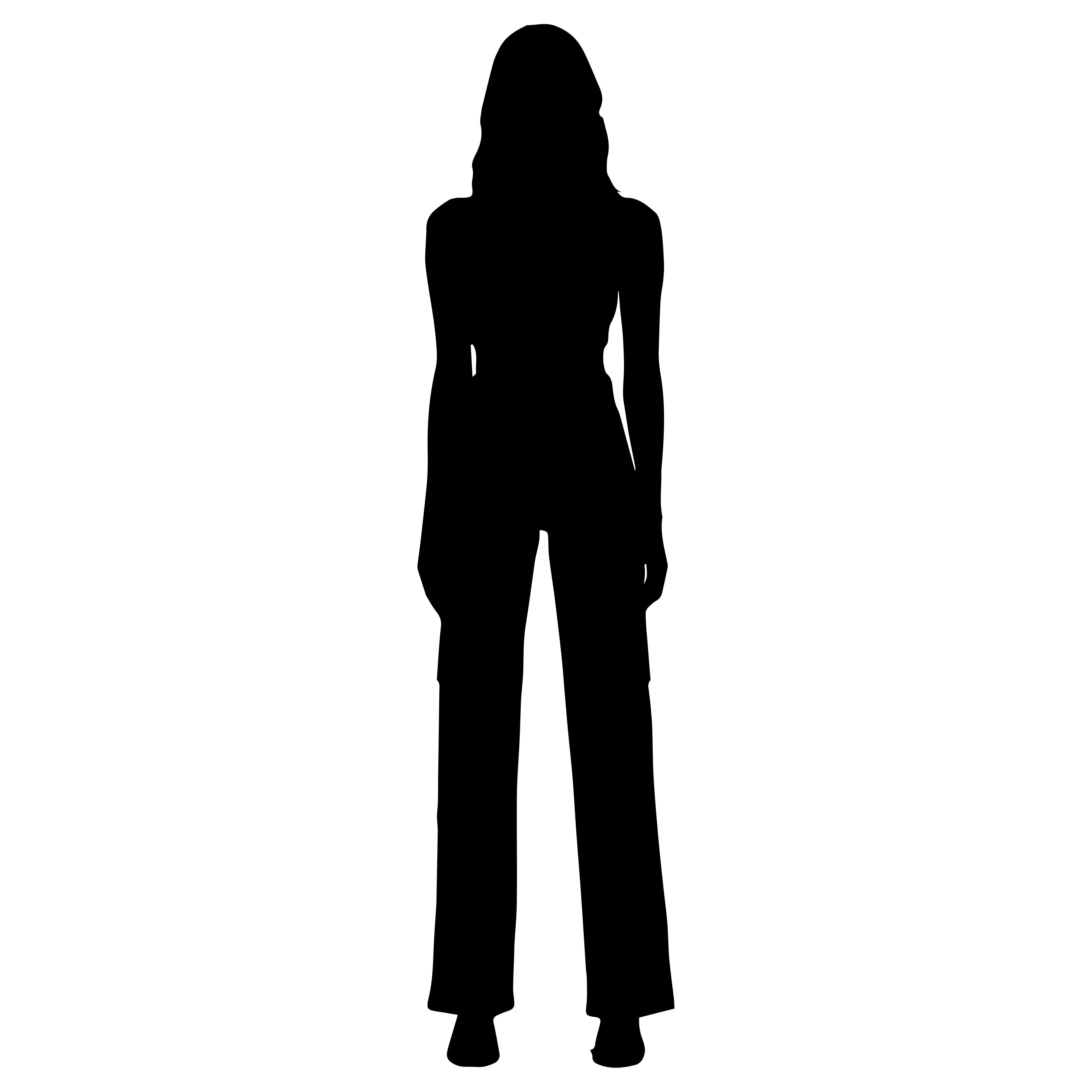 Beautiful woman silhouette image.