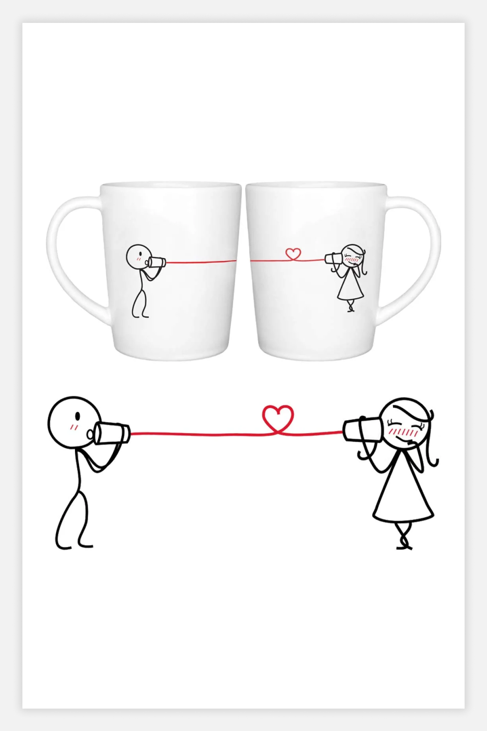 BoldLoft Say I Love You His and Hers Coffee Mugs-Couple Mugs Set.