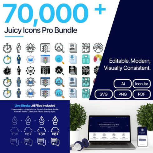 70,000+ Juicy Icons Pro Bundle.