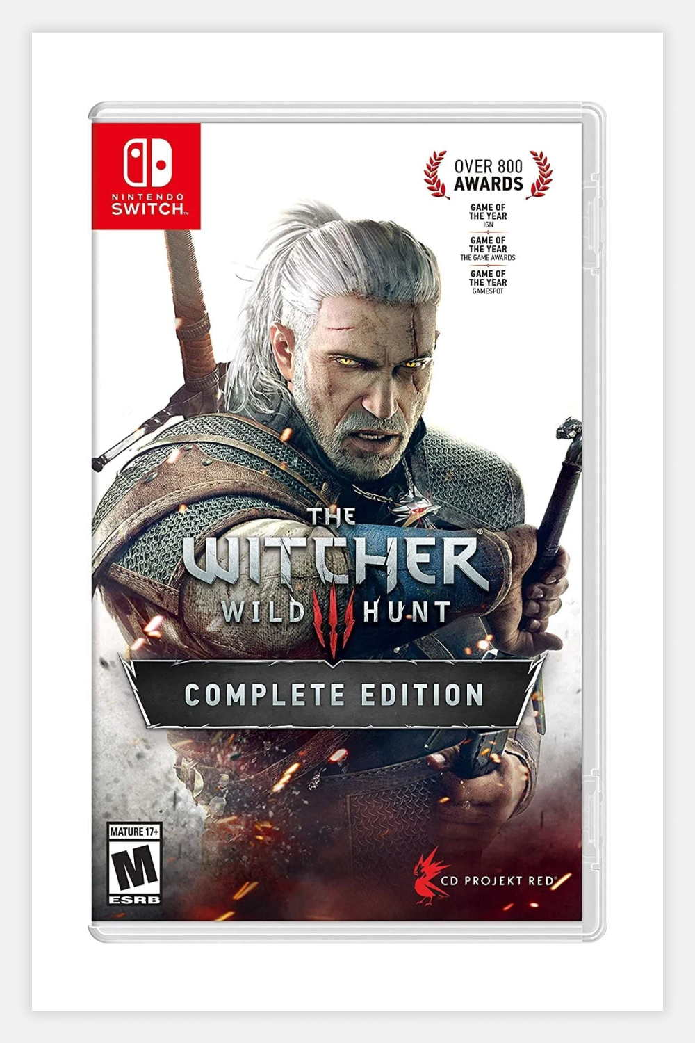 Photo of the box with Witcher 3 game.