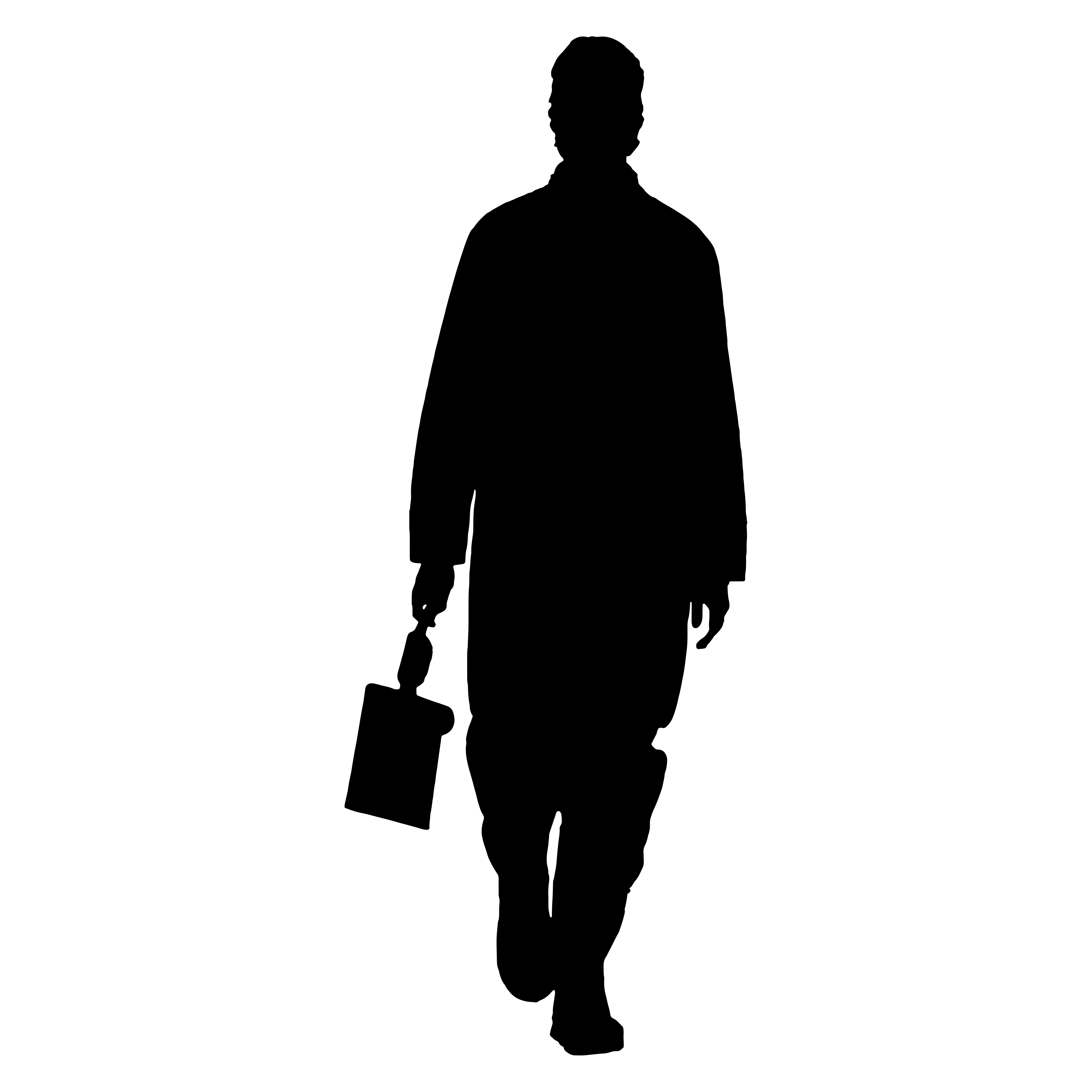 Unique image of a male silhouette.