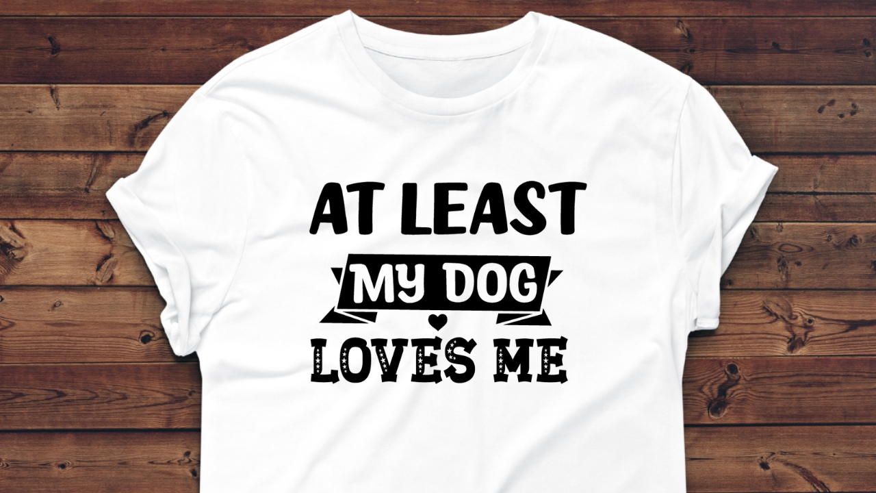 T-shirt My Dog Loves Me Design preview image.