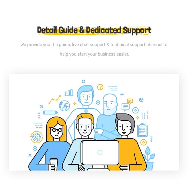 Detail guide and dedicated support.