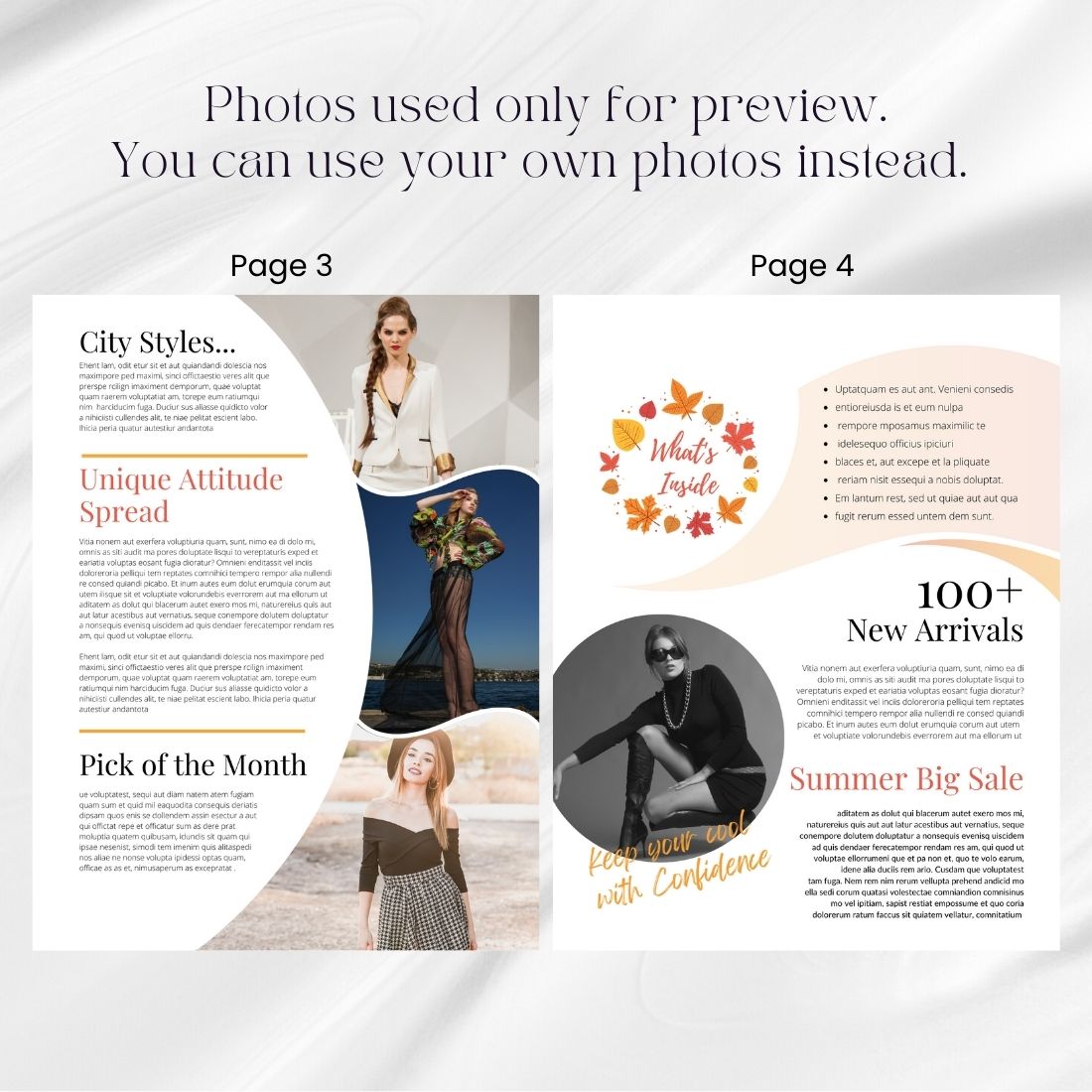 Canva Newsletter Template For Models and Fashion for your business.