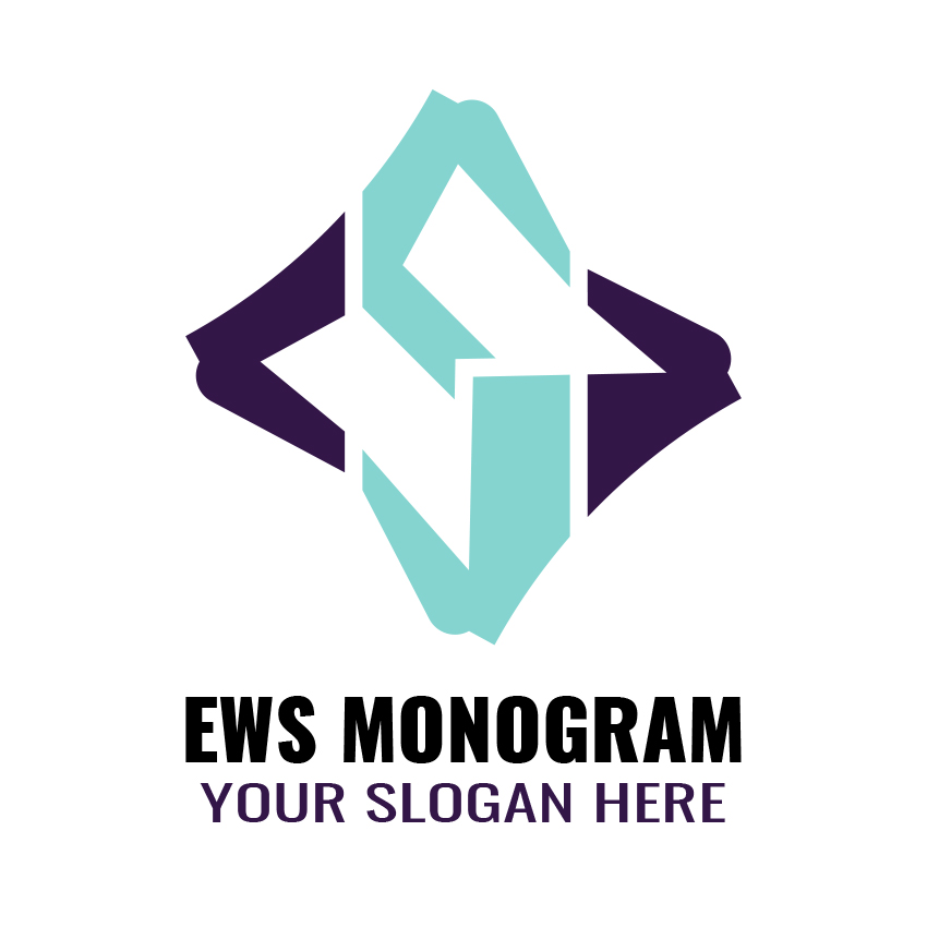 Monogram EWS Logo Design preview image.