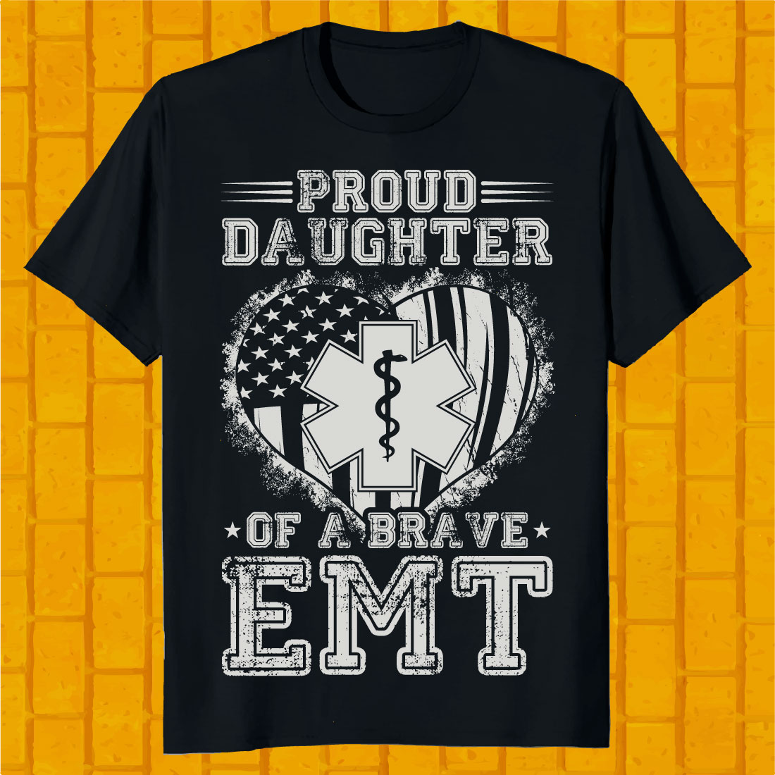 Paramedic T-shirt Proud Daughter EMT SVG Design preview image.