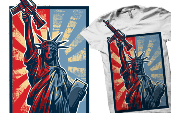 Vintage American print for t-shirt.