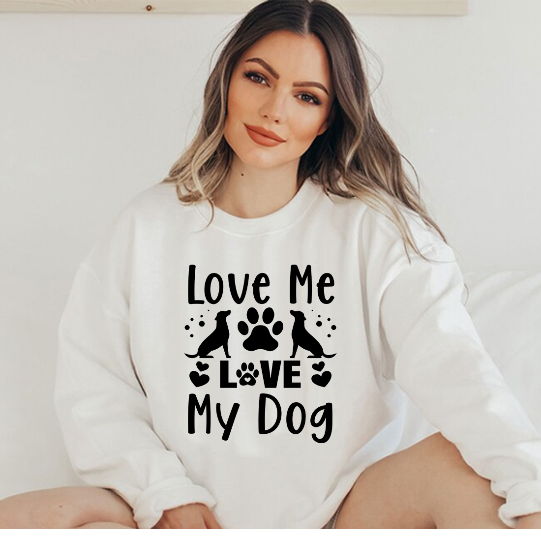 T-Shirt Love Me Love My Dog SVG Design Bundle preview image.