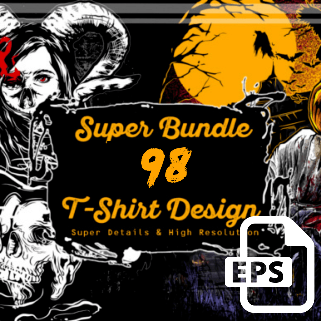 Super Editable Bundle 98 T-shirt Design main cover.
