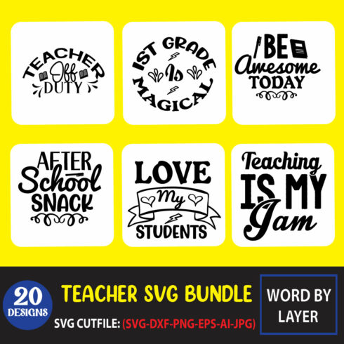 Bundle of amazing images for teacher-themed prints