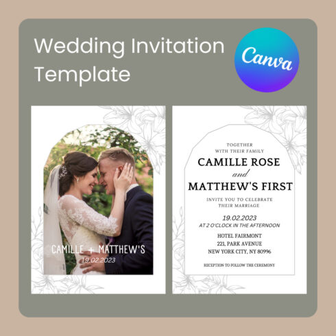 Modern and Simple Wedding Invitations - Free Thank You Cards main cover.