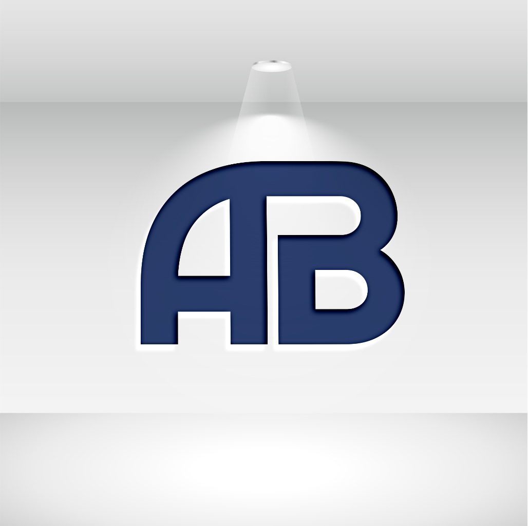 Clean Letter A B Logo Blue Design preview image.