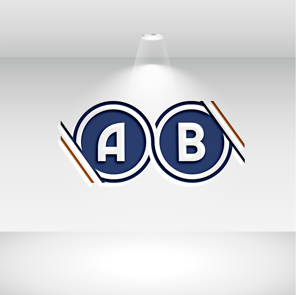 Simple AB Letter Logo Design preview image.
