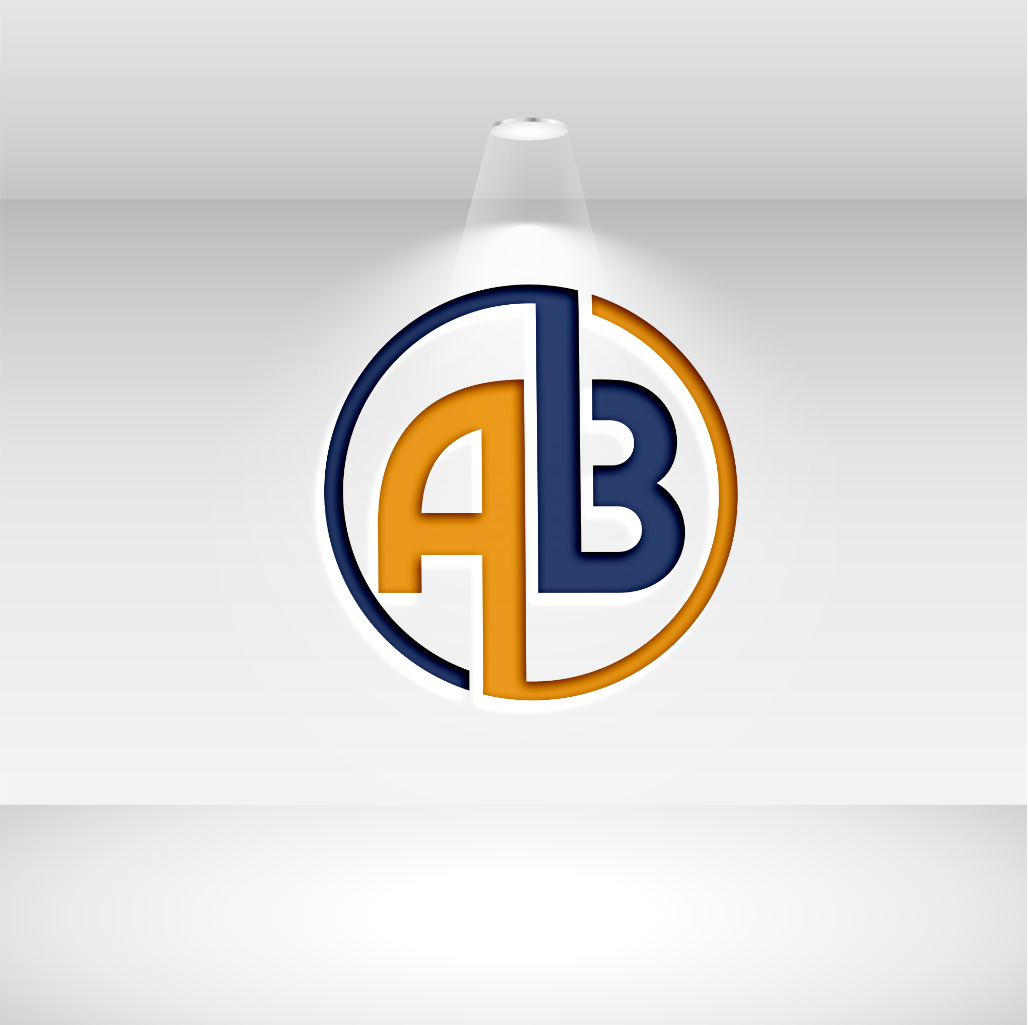 Creative bicolor letters logo.