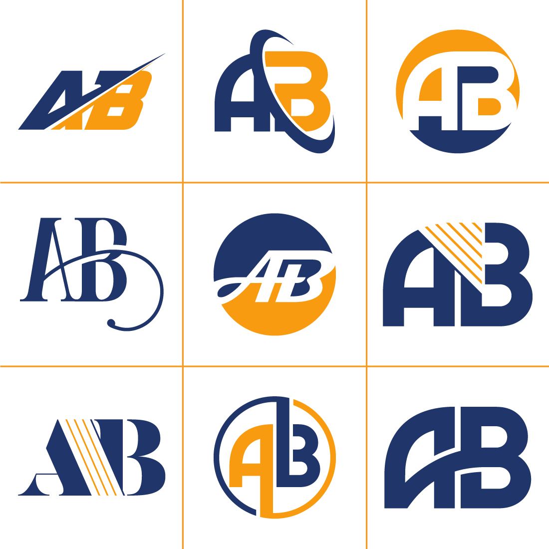 A B Initial Letter Logo Design, Graphic Alphabet Symbol for Corporate Business Identity cover image.