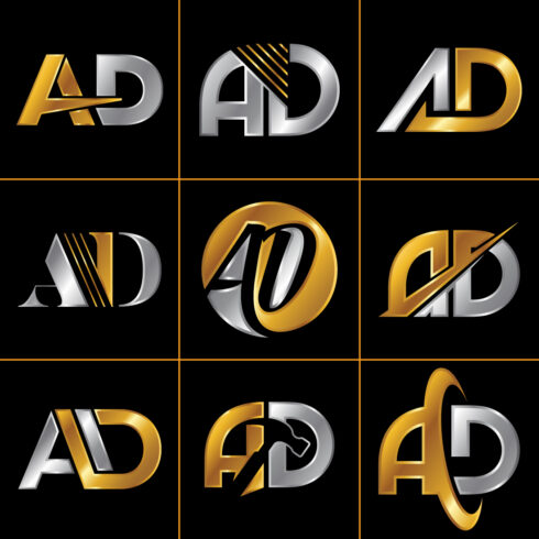 A D Initial Letter Logo Design, Graphic Alphabet Symbol for Corporate Business Identity.