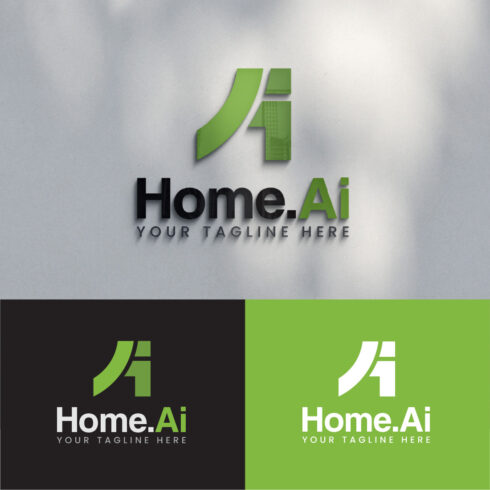 AI Letter Logo Design Template cover image.