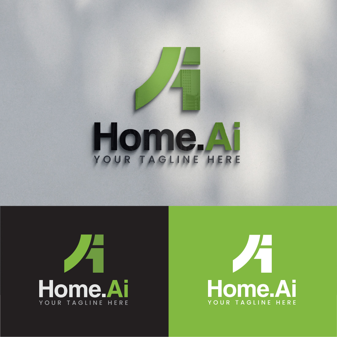 AI Letter Logo Design Template cover image.