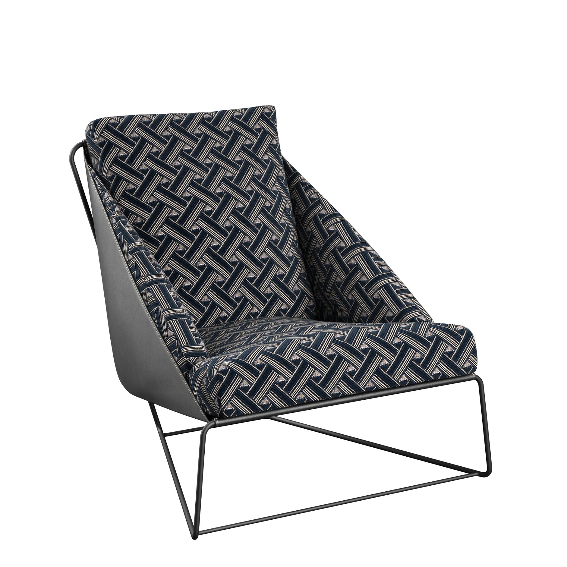 Rendering of a beautiful 3d model of an Italian armchair