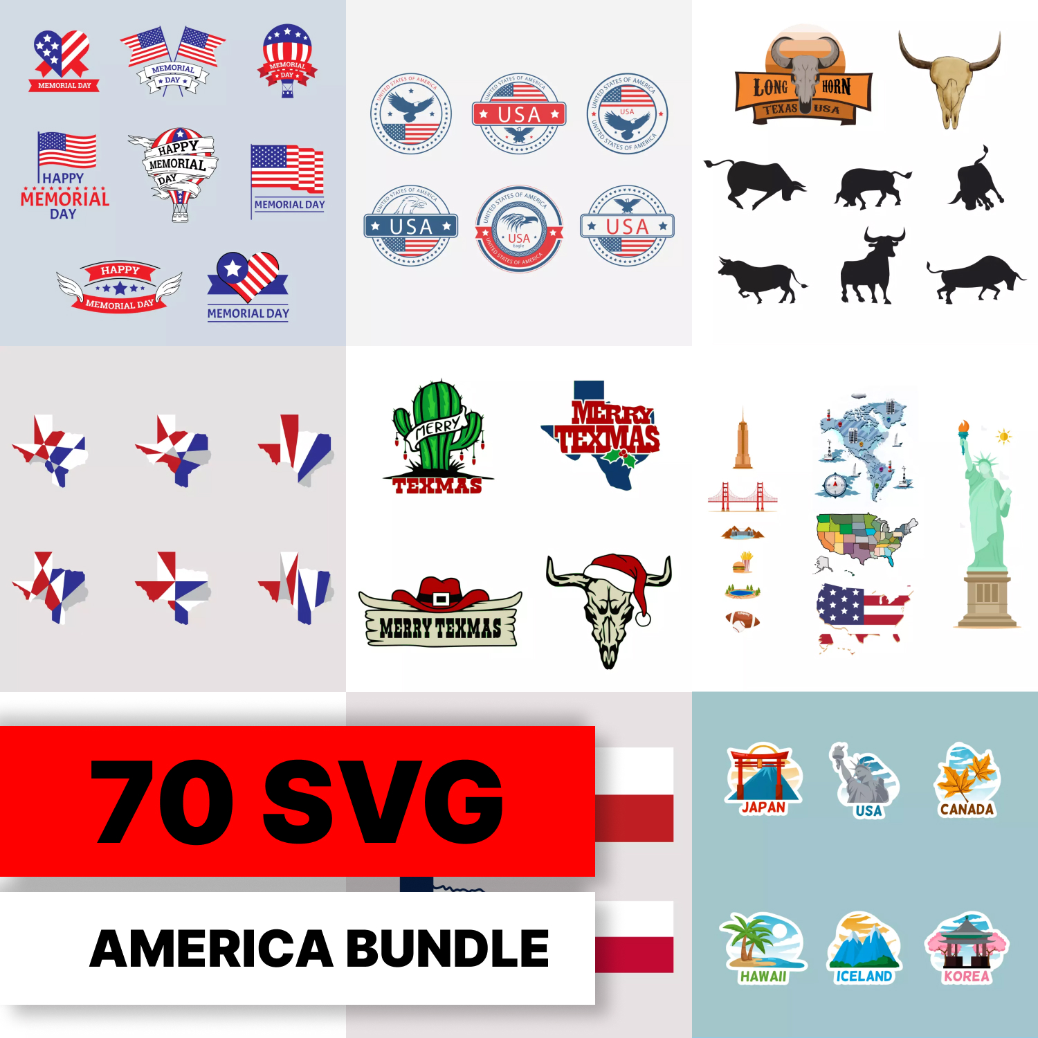 America SVG Bundle.