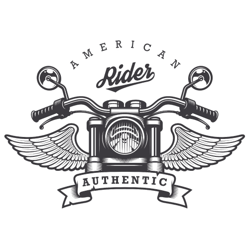 Vintage rider logo.