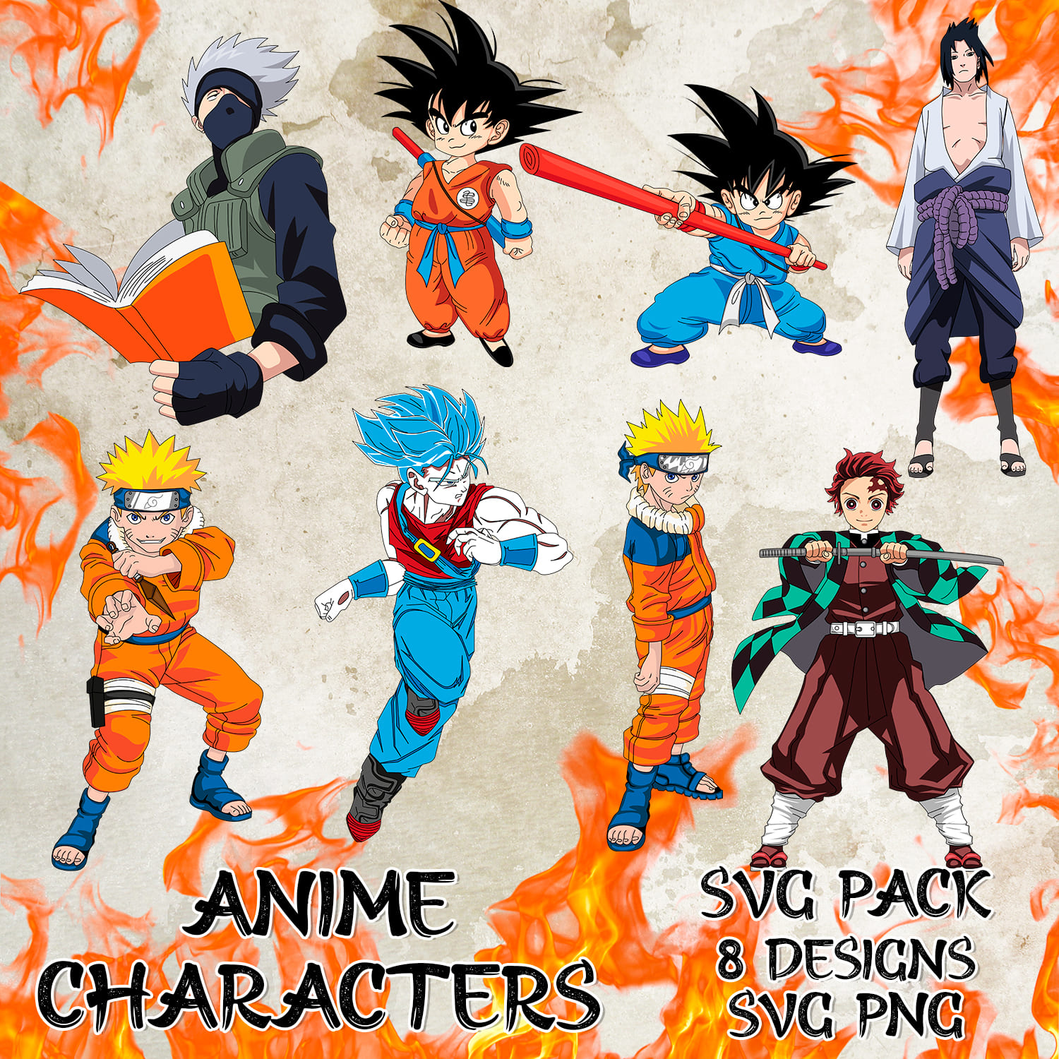 Anime Characters SVG.