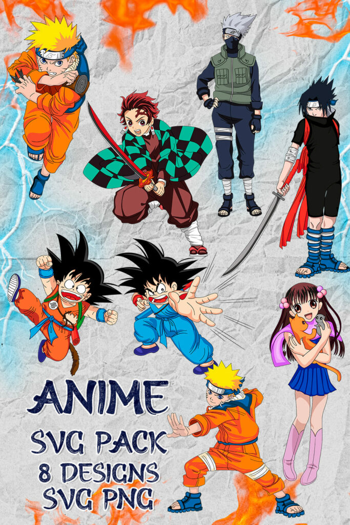 Anime SVG Designs – MasterBundles
