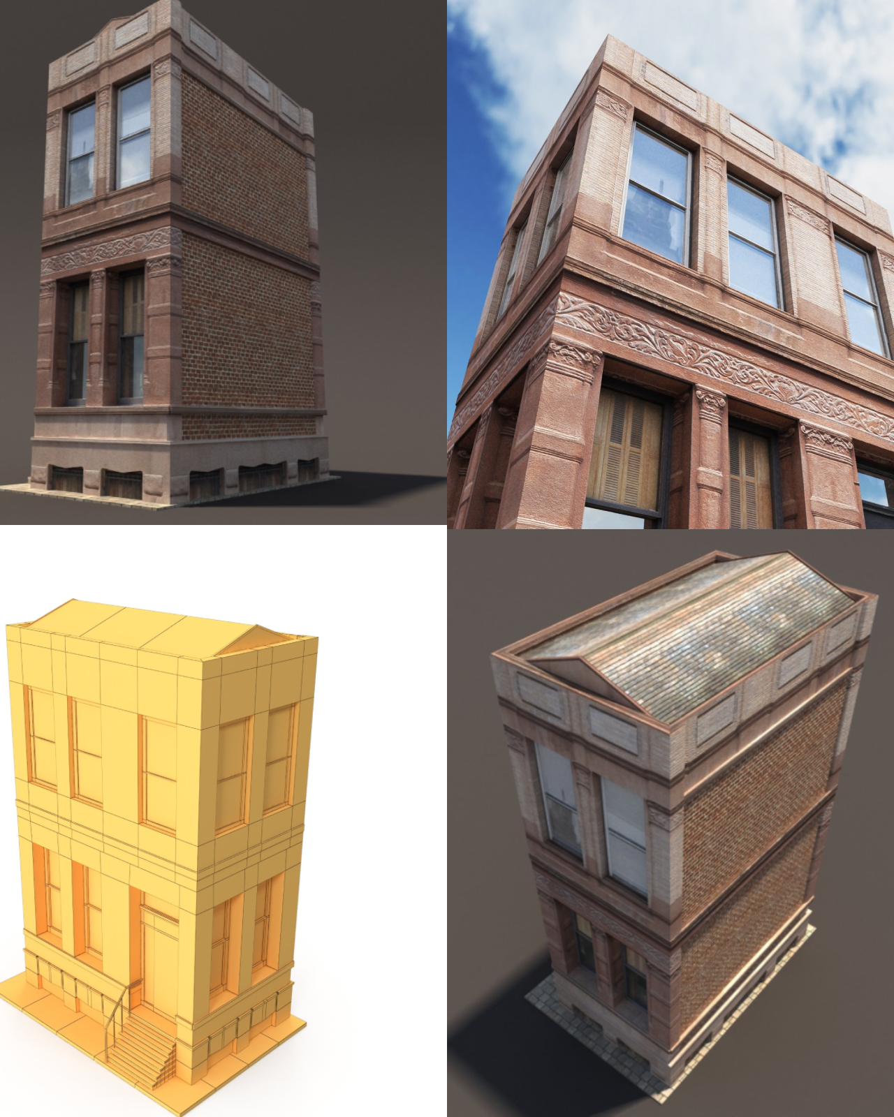 Apartment house 160 low poly pinterest image preview.