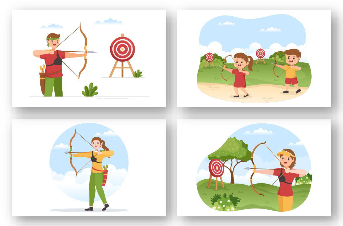 High quality vivid archery graphics.