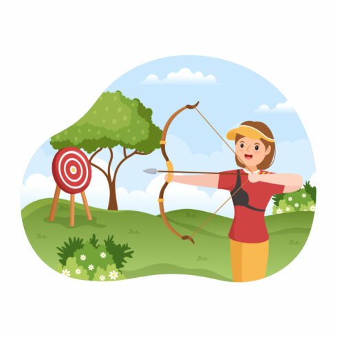 13 Archery Sport Illustration main cover image.