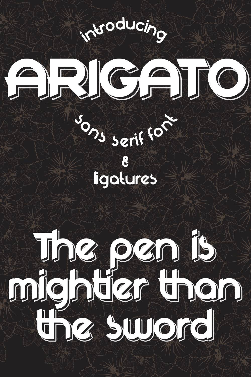 Arigato Font - Pinterest.